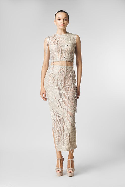 Look 31 - elegant embroidery on maxy dress - JFC